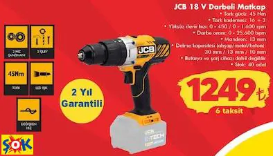 JCB 18 V DARBELİ MATKAP JCB 18 V DARBELİ MATKAP